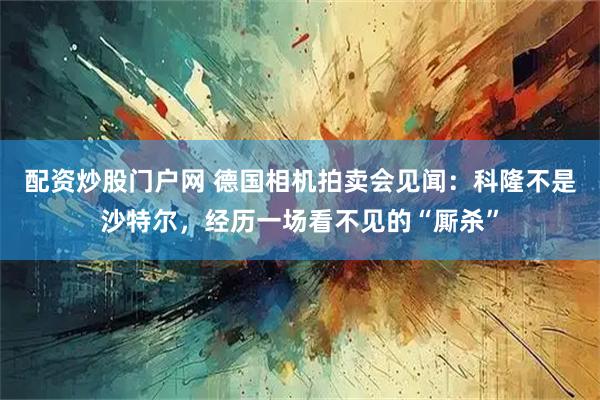 配资炒股门户网 德国相机拍卖会见闻：科隆不是沙特尔，经历一场看不见的“厮杀”