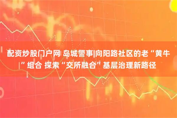 配资炒股门户网 岛城警事|向阳路社区的老“黄牛”组合 探索“交所融合”基层治理新路径