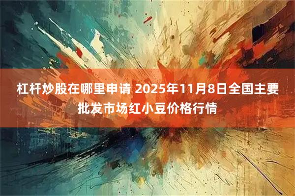 杠杆炒股在哪里申请 2025年11月8日全国主要批发市场红小豆价格行情