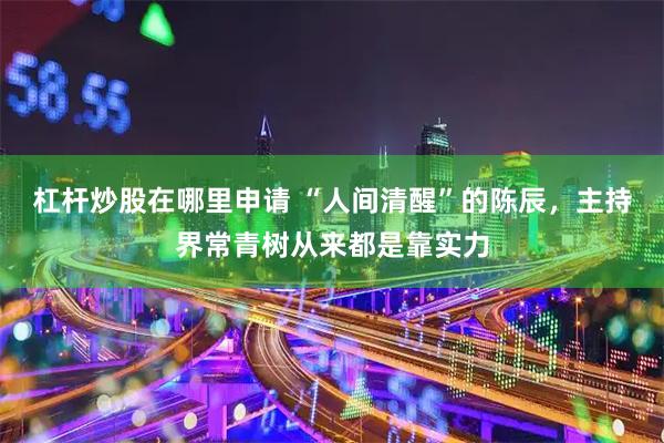 杠杆炒股在哪里申请 “人间清醒”的陈辰，主持界常青树从来都是靠实力